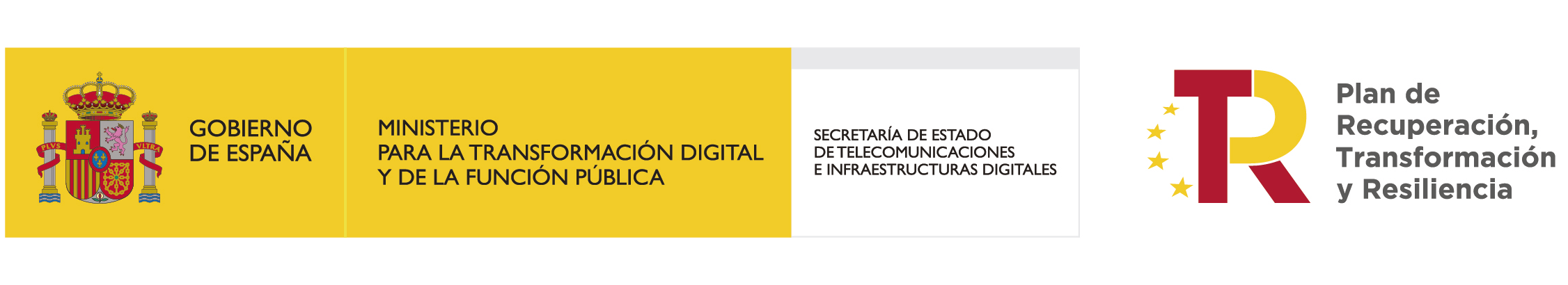 Gobierno de España; Ministerio para la Transformación Digital y de la Función Pública; Secretaría de Estado de Telecomunicaciones e Intraestructuras Digitales; Plan de Recuperación, Transformación y Resiliencia